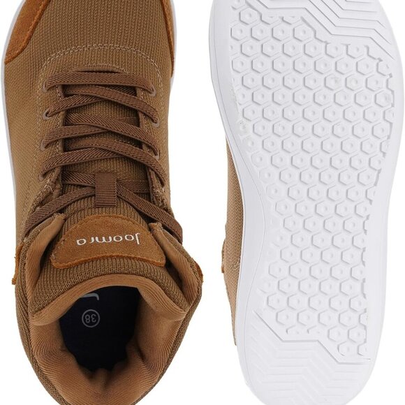 Women's Knit Wide High Top Shoes Rubber Outsole Ankle Support Comfort - Picture 5 of 6